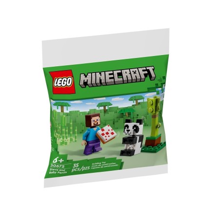 Steve e Baby Panda - Lego Minecraft 30672