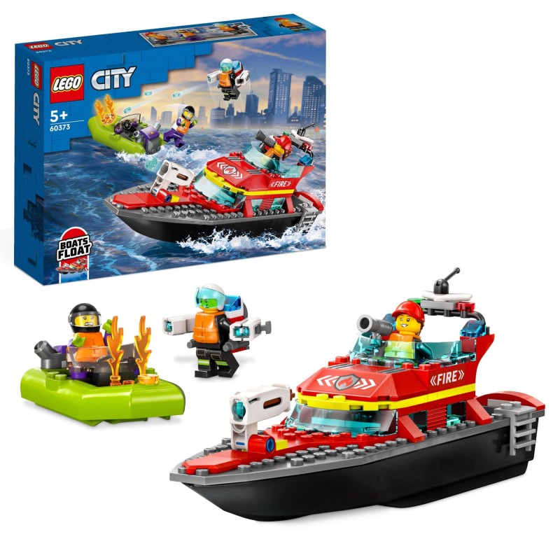 Barca di soccorso antincendio - Lego City 60373